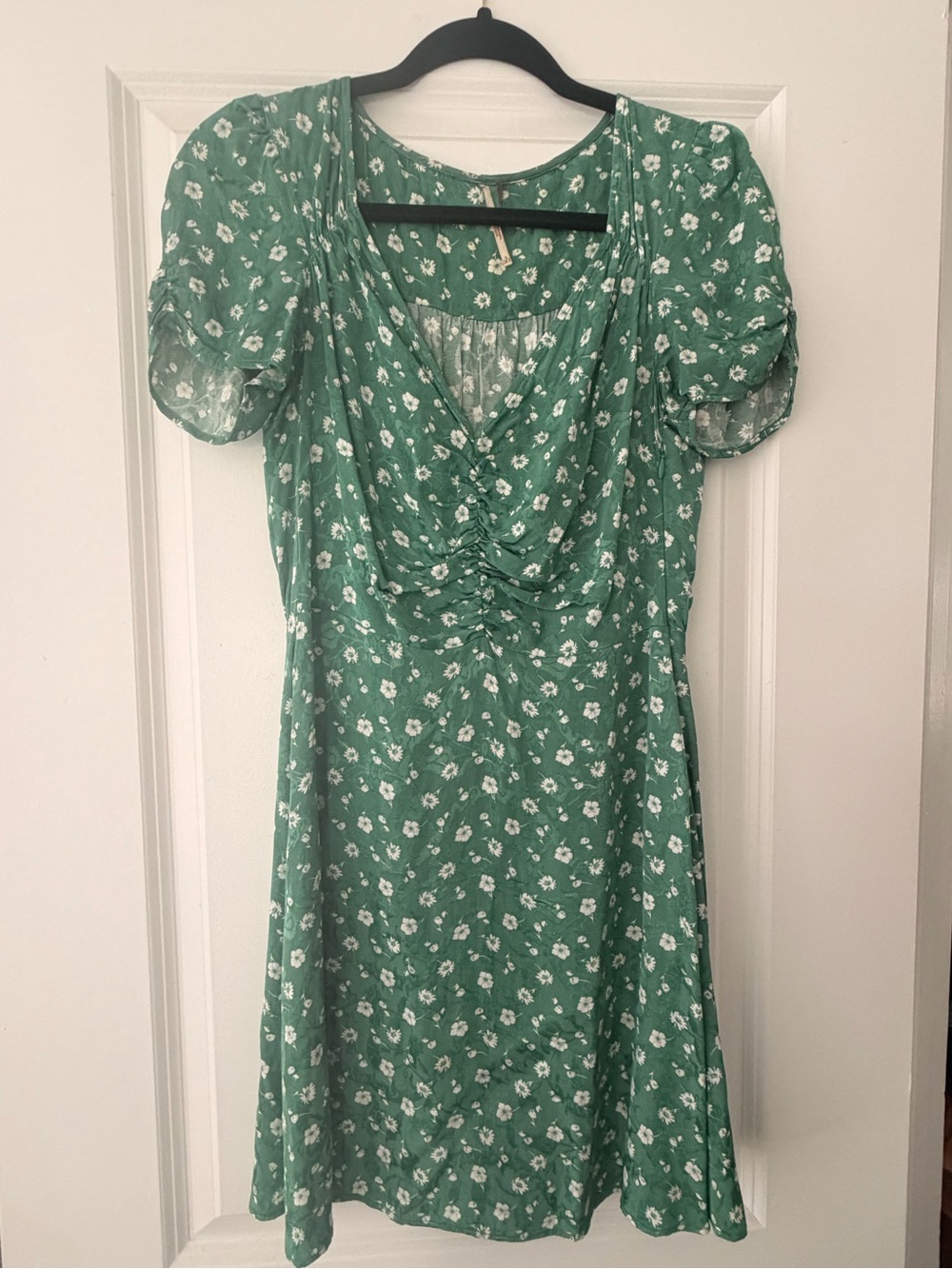 Free People Green Floral Mini Dress
